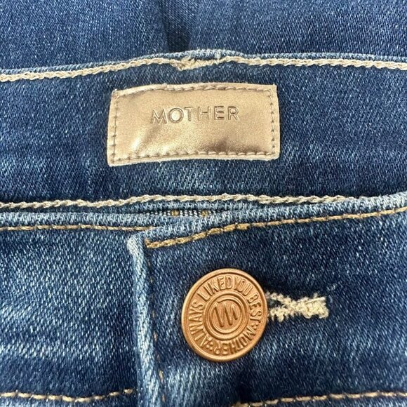 Mother The Hustler Ankle Fray High Rise Flare Jeans Size 25 In Home Movies - Picture 9 of 16